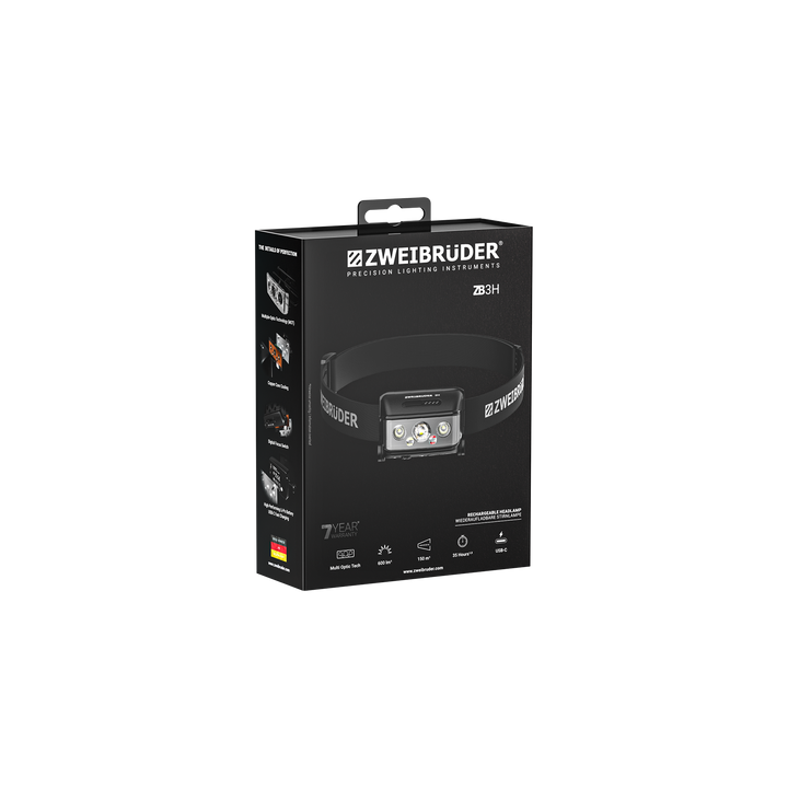 Zweibrüder ZB3H Lampe frontale 600 Lumens