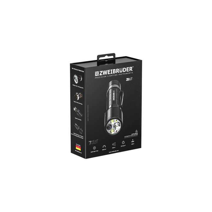 Zweibrüder ZB6T Lampe torche 3000 Lumens