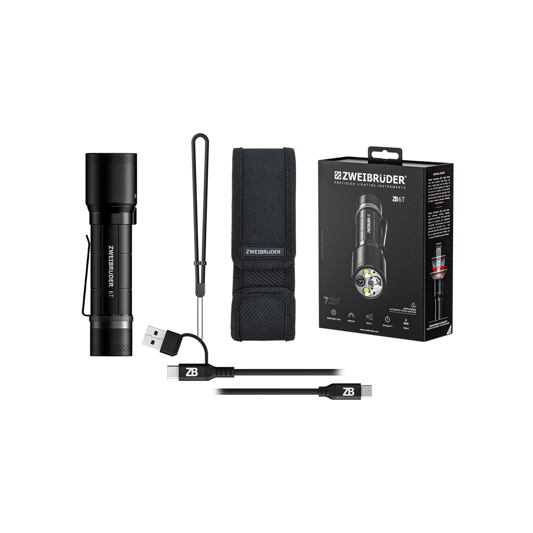 Zweibrüder ZB6T Lampe torche 3000 Lumens