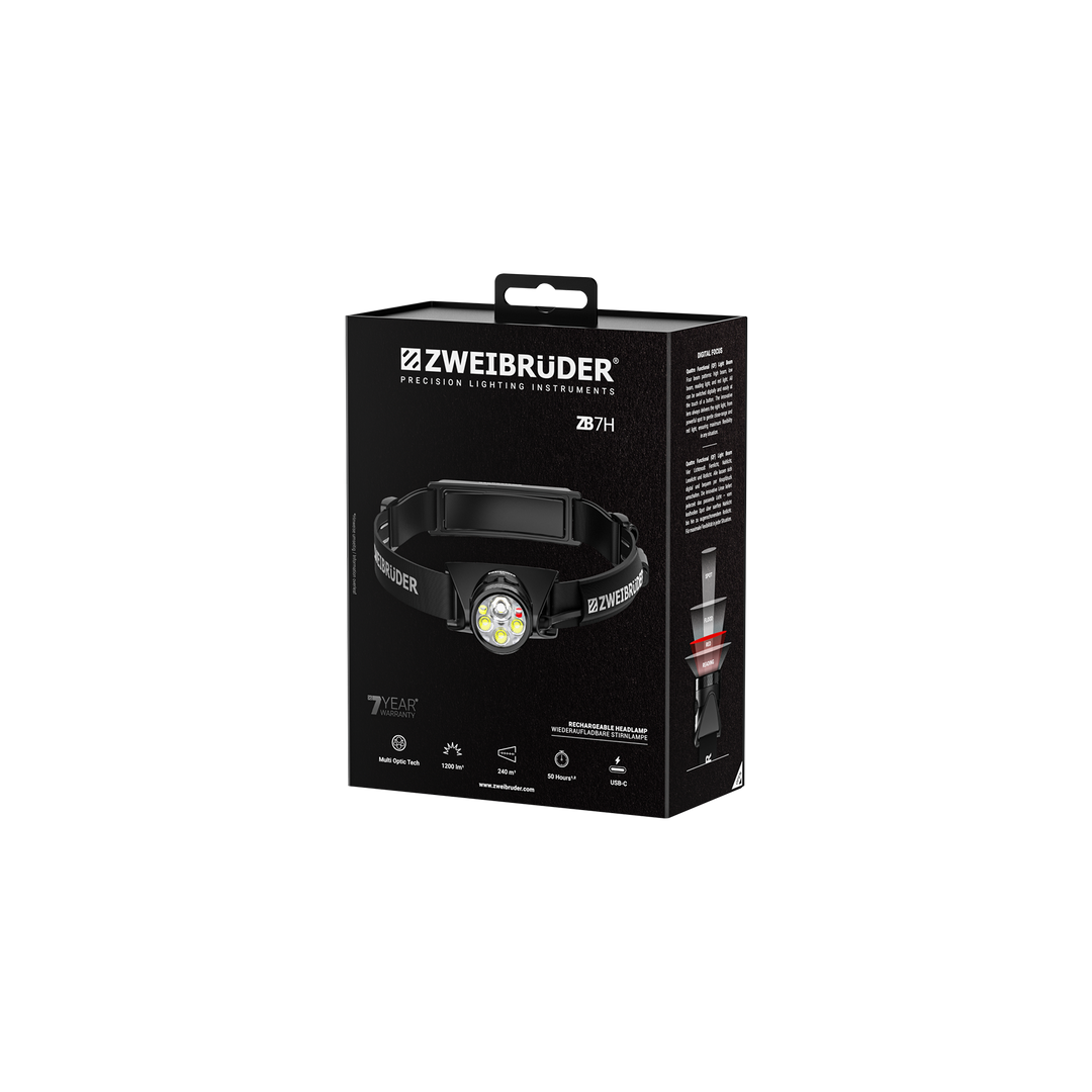Zweibrüder ZB7H Lampe frontale 1200 Lumens