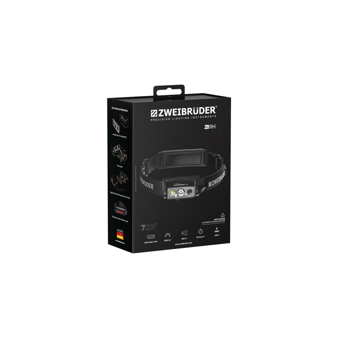Zweibrüder ZB9H Lampe frontale 2000 Lumens
