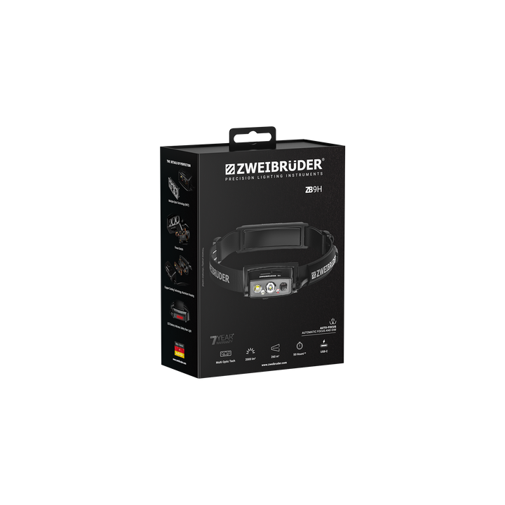 Zweibrüder ZB9H Lampe frontale 2000 Lumens
